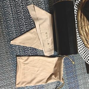 Bulgari Sunglasses Case, Wiper and Bag